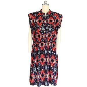 Speed Control NY Women's 1X Sleeveless Knee Length Dress Southwestern Print